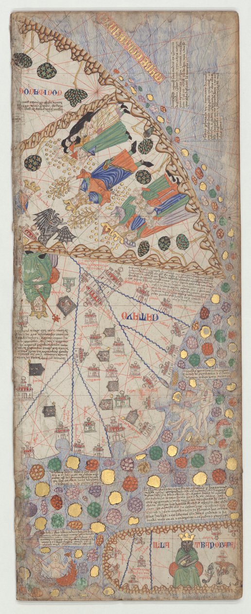 Katalánský atlas, list 12, 1375 od Abraham Cresques