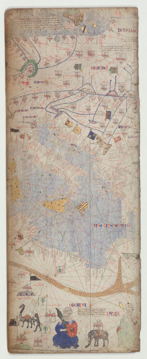 Katalánský atlas, list 7, 1375 od Abraham Cresques