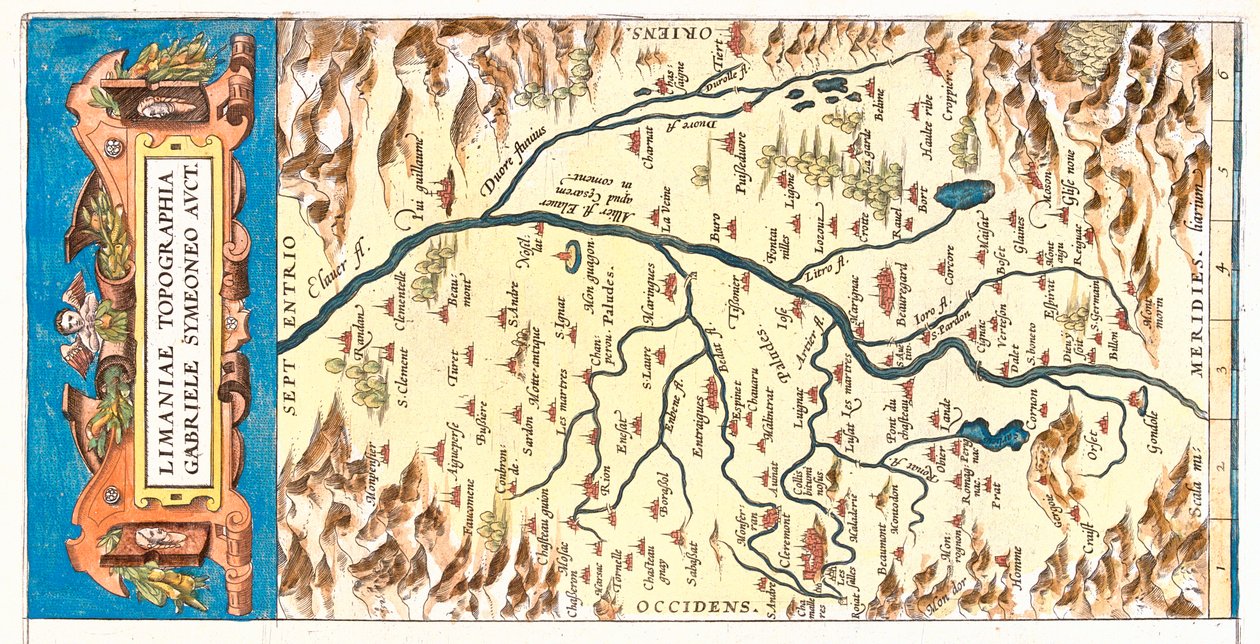 Auvergne, Francie od Abraham Ortelius