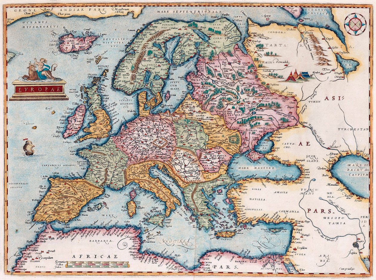 Evropské od: Divadlo světa, 1579 od Abraham Ortelius