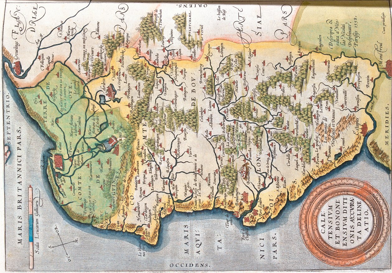 Nord-Pas de Calais , Francie od Abraham Ortelius