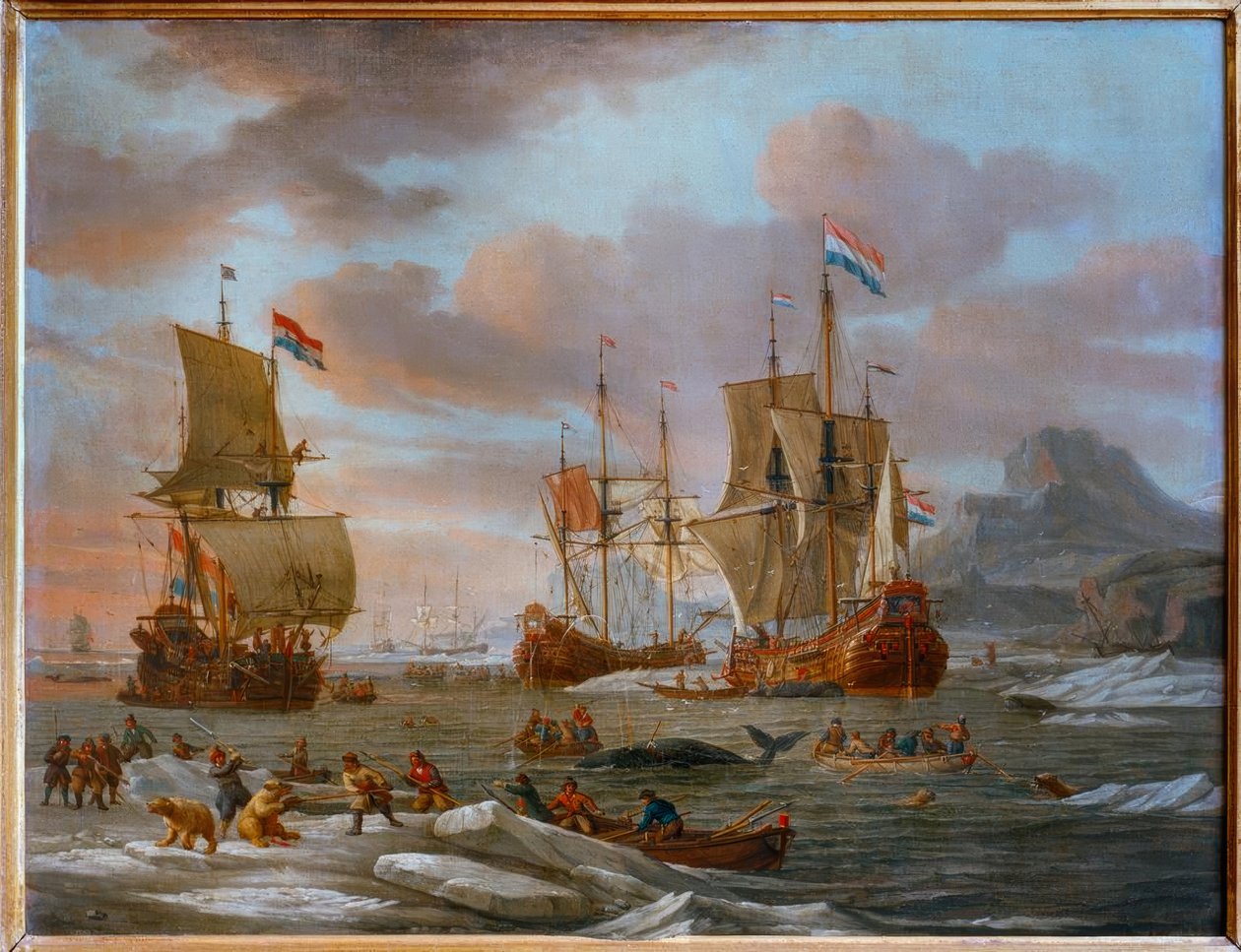 Nizozemské záplavy při lovu velryb od Abraham Storck