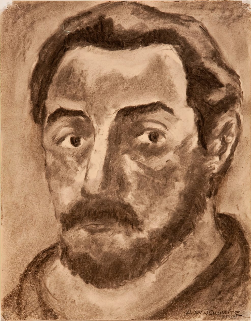 Hlava muže, 1900. od Abraham Walkowitz