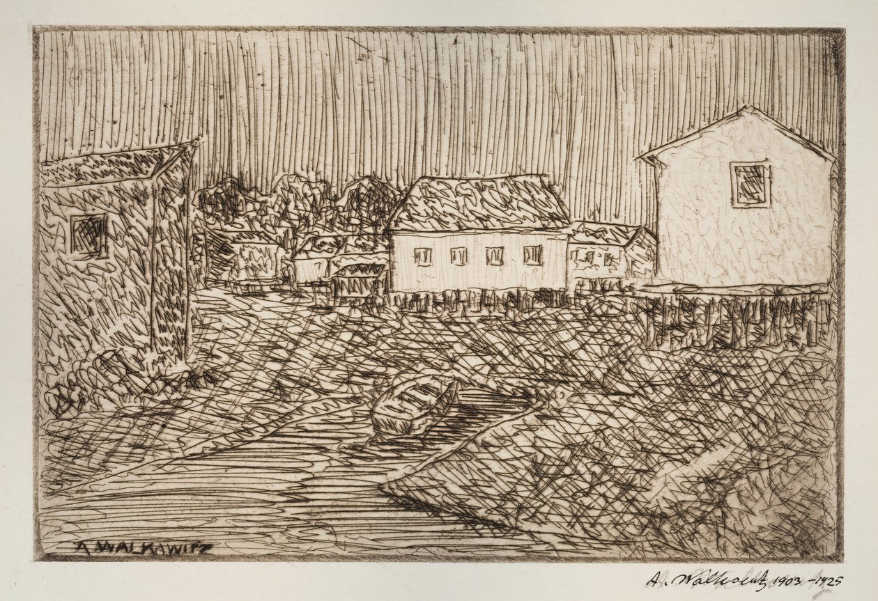 Pouliční scéna, budova nebo portrét, 1902-1905. od Abraham Walkowitz