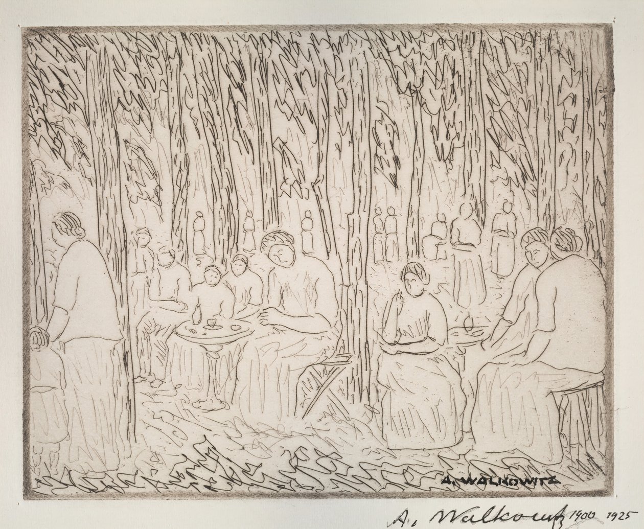 Pod dvěma stromy, 1900-1925. od Abraham Walkowitz