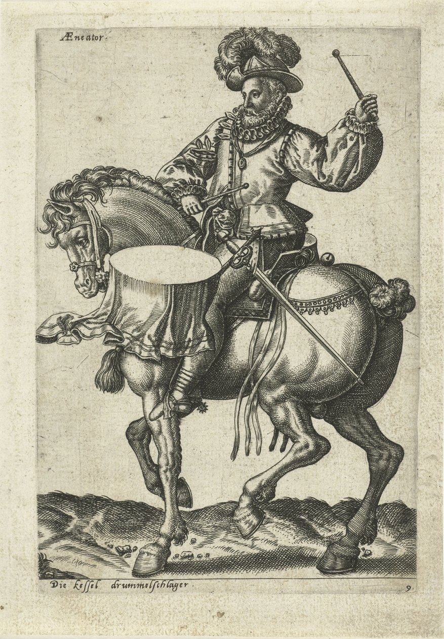 Německý buben na koni od Abraham de Bruyn (attributed to)