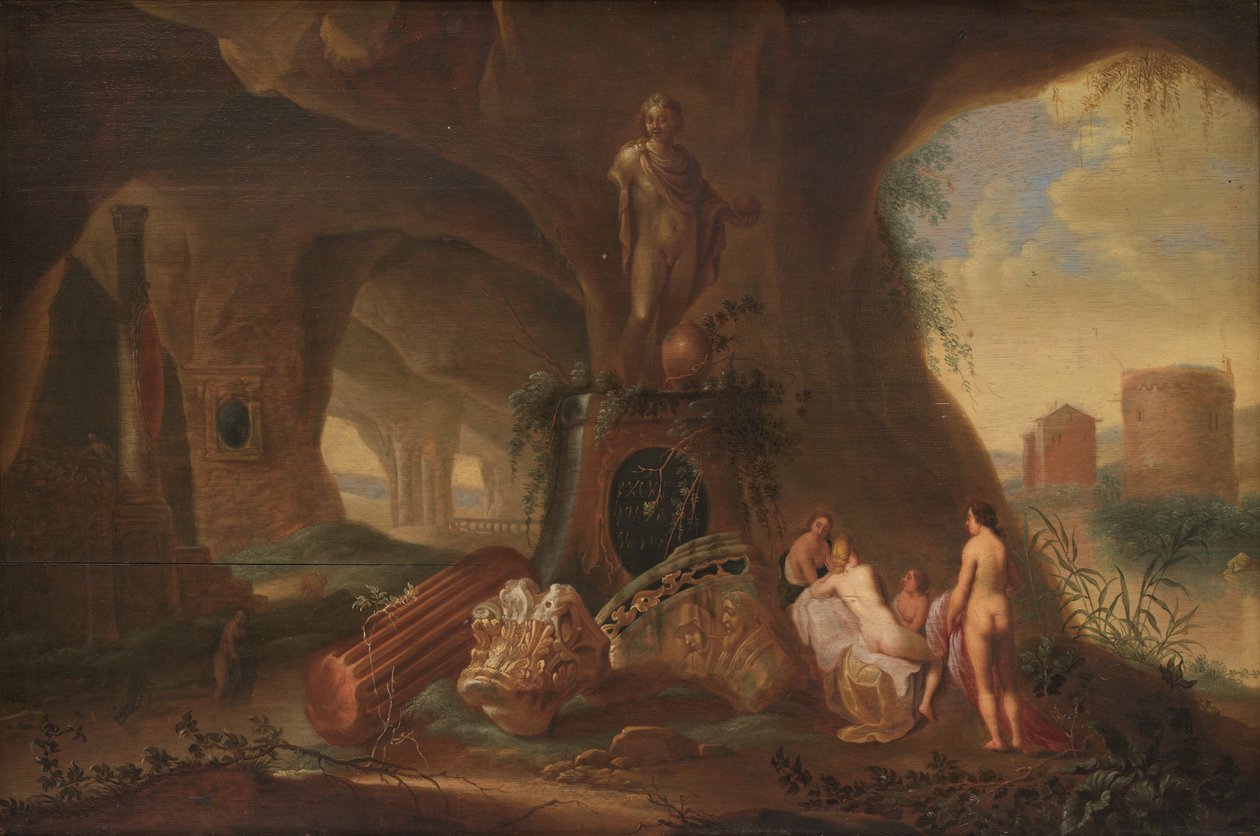 Nymfy v jeskyni od Abraham van Cuylenborch