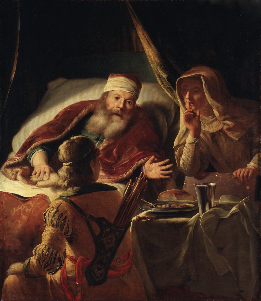 Isaac Blessing Jacob, asi 1660-70 od Abraham van Dyck