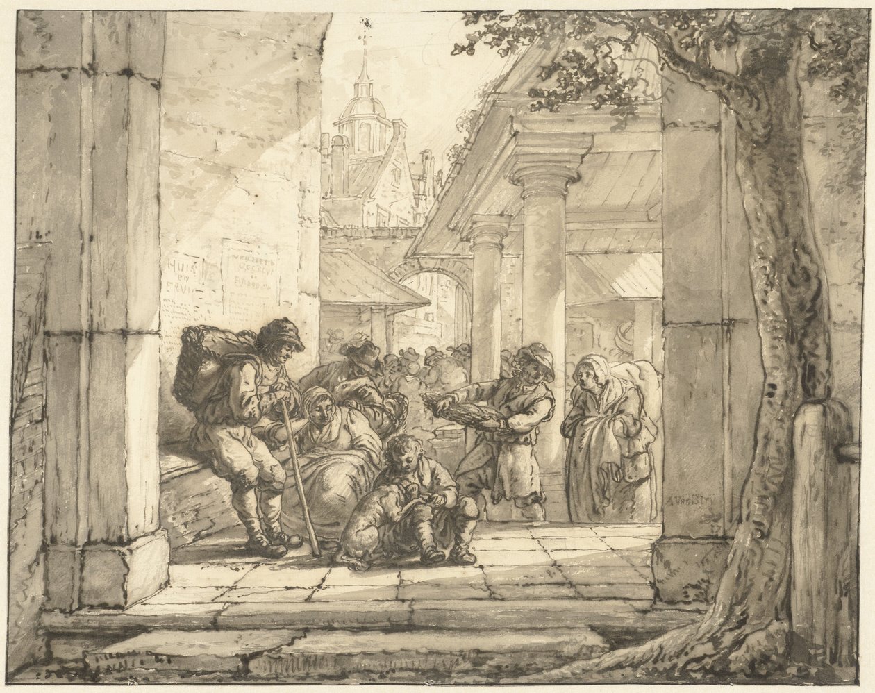 Trh ve městě od Abraham van Strij (I)