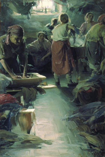 Pračky Ženy. od Abram Efimovich Arkhipov