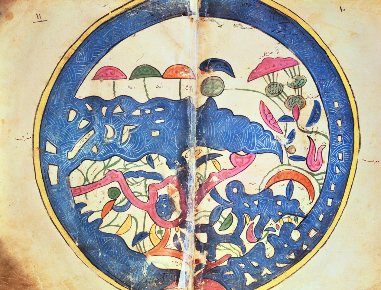 Mapa Egypta, 1348 od Abu Muhammad Al Idrisi or Edrisi