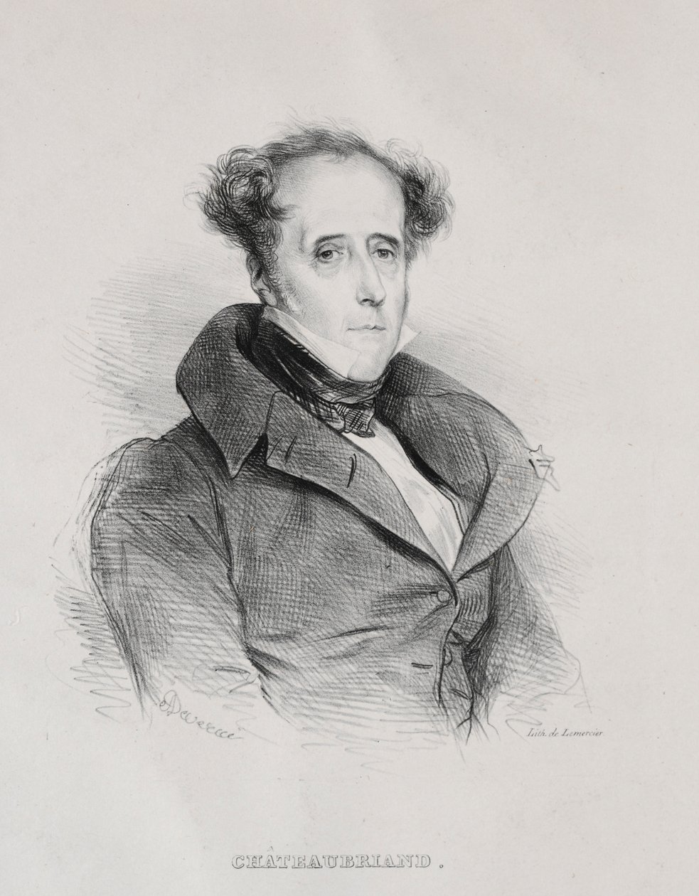 Francois René Auguste Victome de Chateaubriand. od Achille Devéria