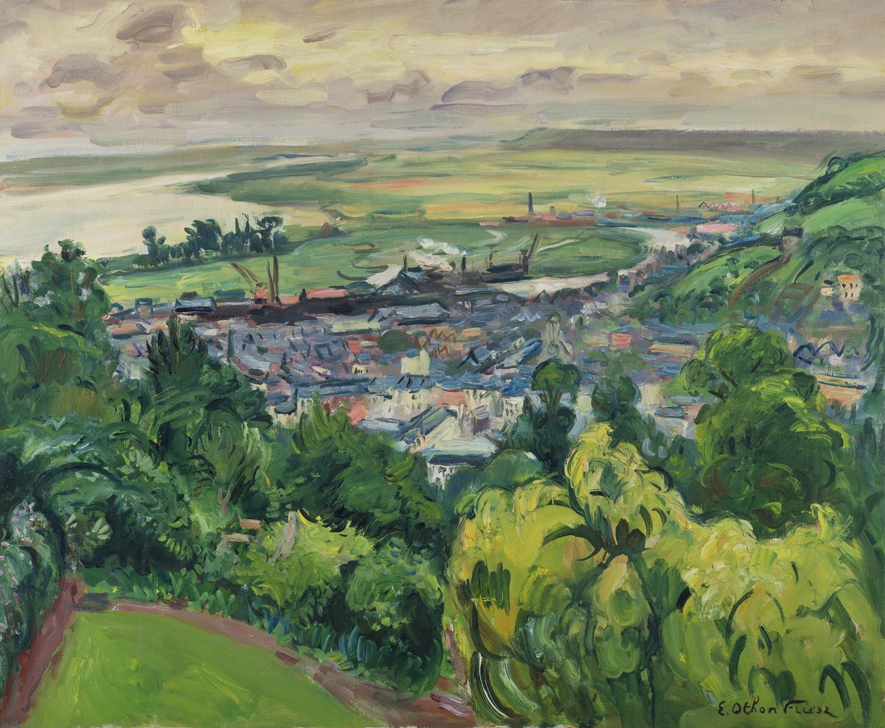 Krajina v Honfleuru od Achille Emile Othon Friesz