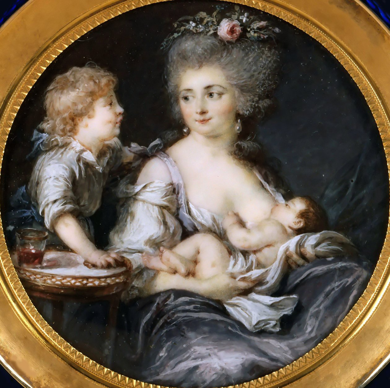 Madame Mitoire a její děti. od Adelaide Labille Guiard