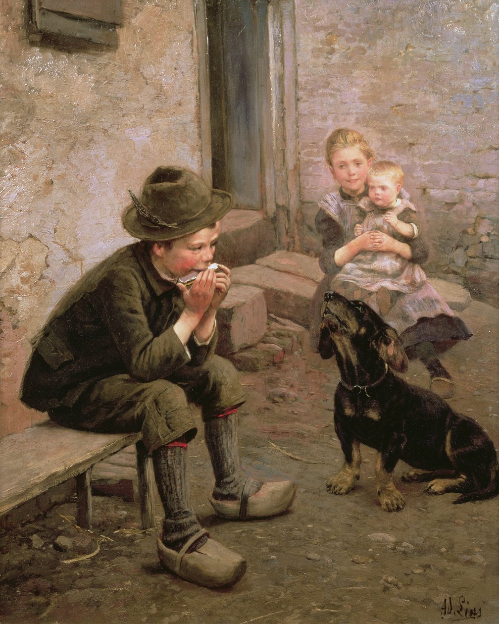 Hráč na ústní varhany od Adolf Lins