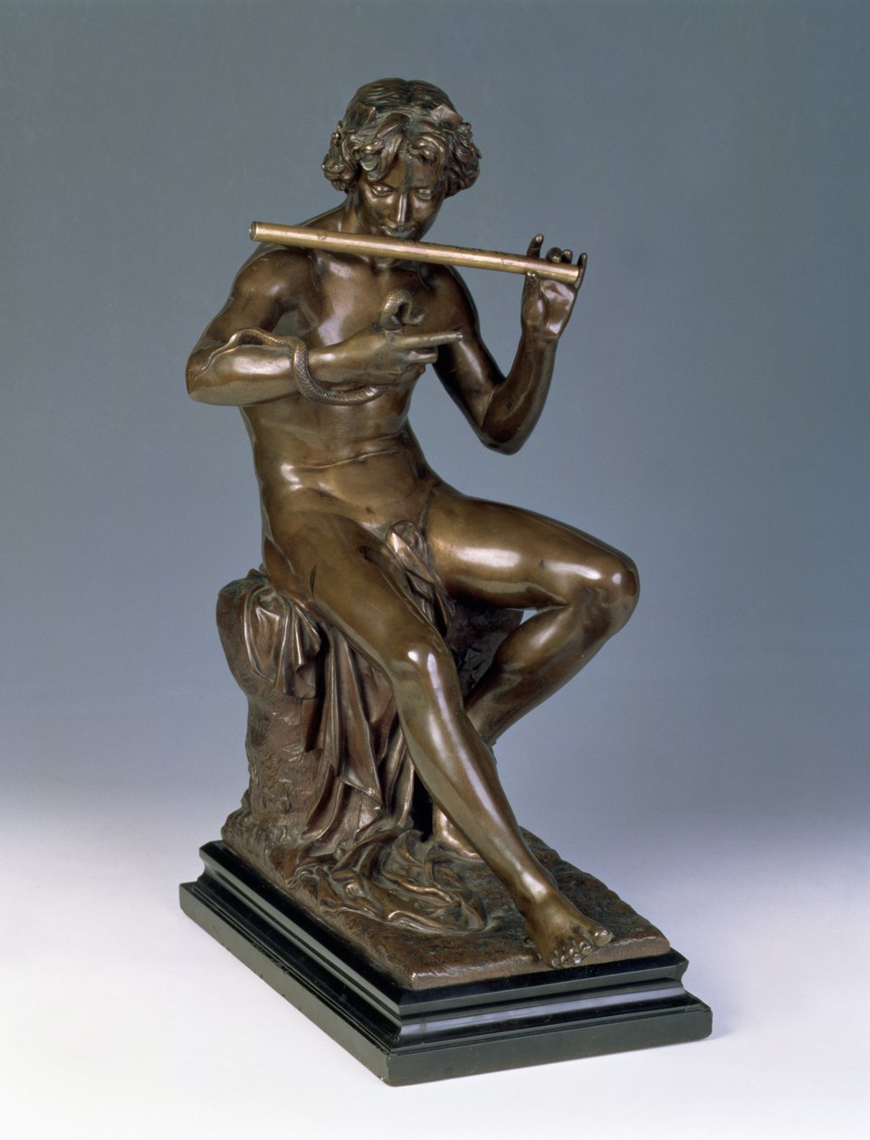 Pánev, kolem roku 1880 (bronz na kamenném podstavci) od Adolf Martial Thabard