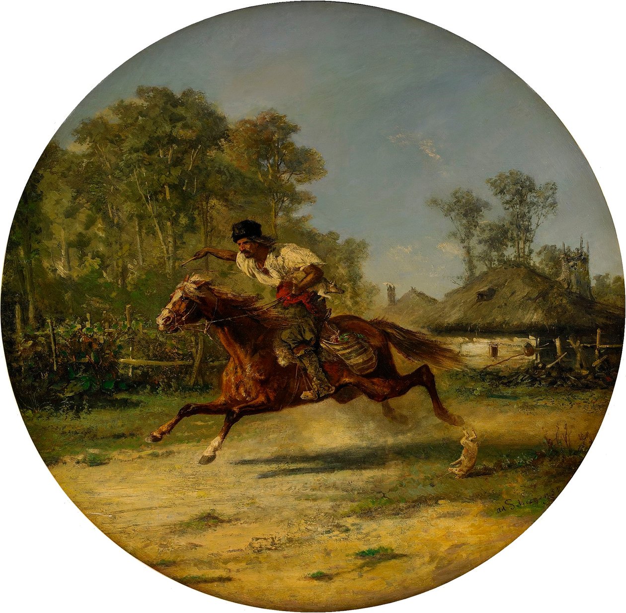 Jezdecký kozák od Adolf Schreyer