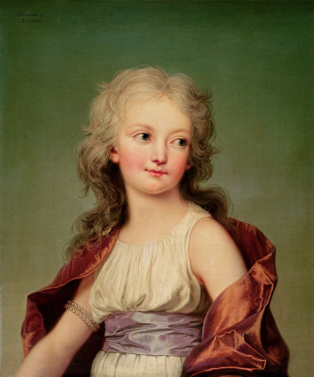 Portrét Marie-Therese Charlotte z Francie (1778-1851) vévodkyně z Angouleme, 1786 od Adolf Ulrich Wertmuller