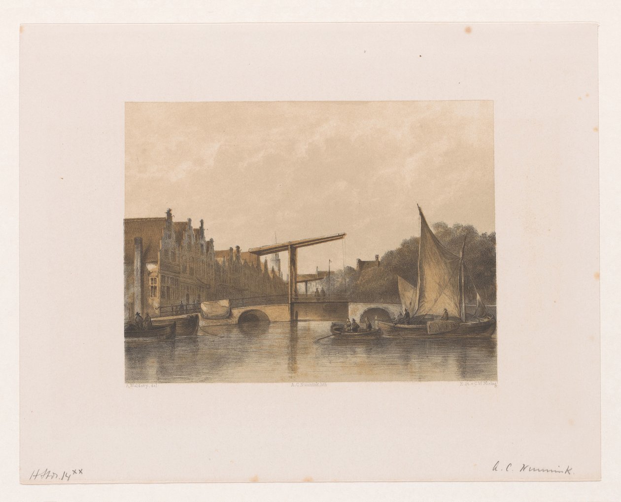 Pohled na Zwanenburgwal od Adolf Carel Nunnink
