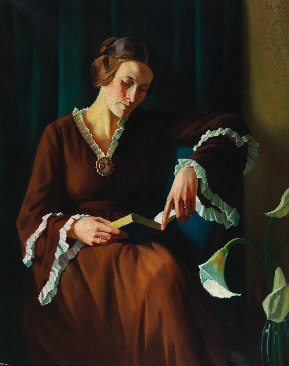 Portrét Anne Kayssler, 1924. od Adolf Erbslöh