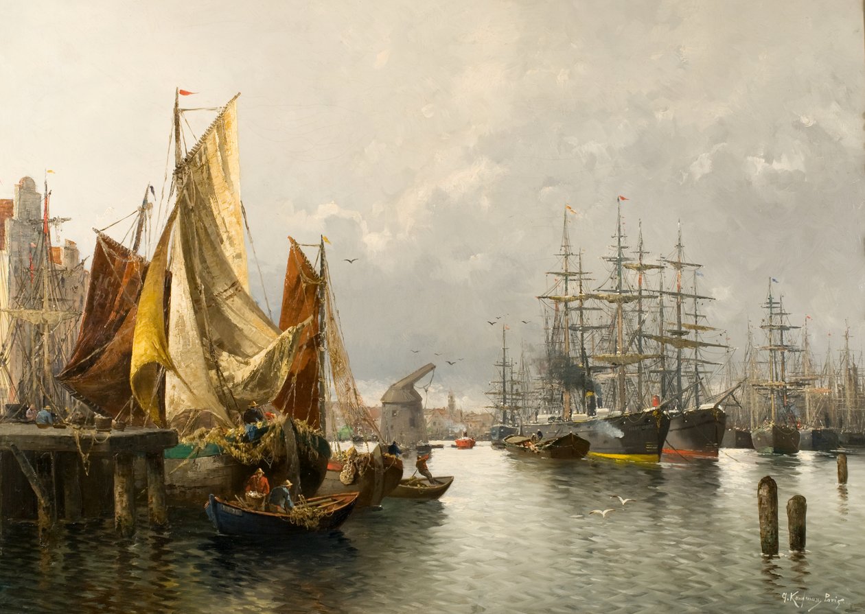 V přístavu Le Havre od Adolf Kaufmann