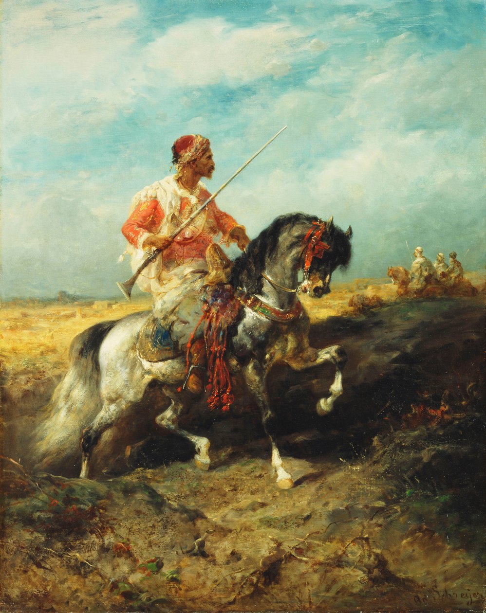 Arabský jezdec, od Adolf Schreyer