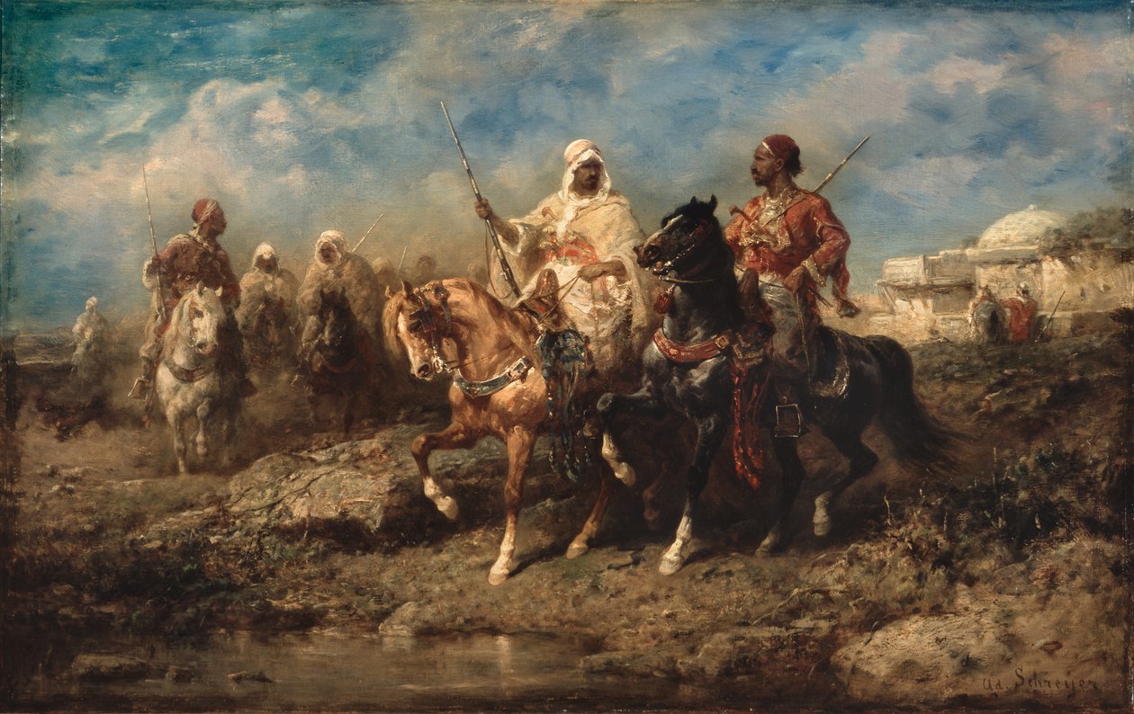 Arabové, konec 19. století (olej na plátně) od Adolf Schreyer