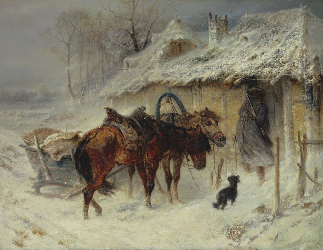Hledání pašeráků, kolem roku 1867 od Adolf Schreyer