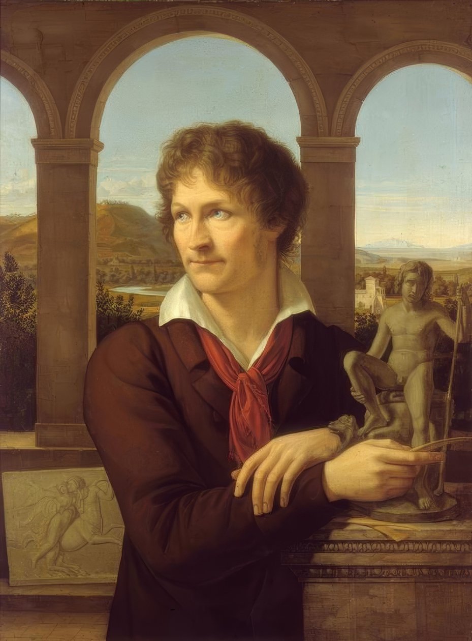 Portrét sochaře Bertela Thorvaldsena od Adolf Senff