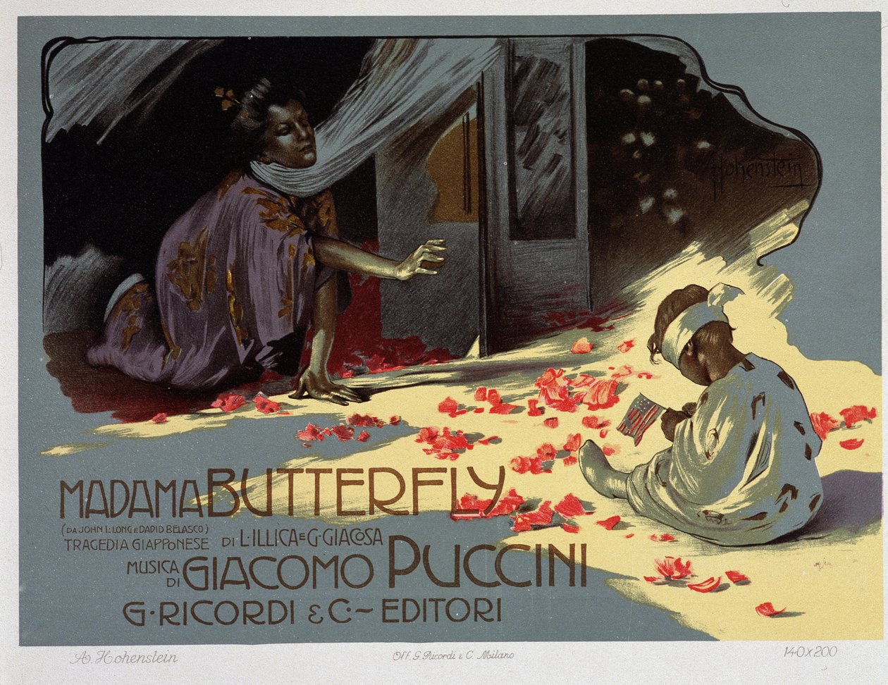 "Madame Butterfly" od Pucciniho od Adolfo Hohenstein