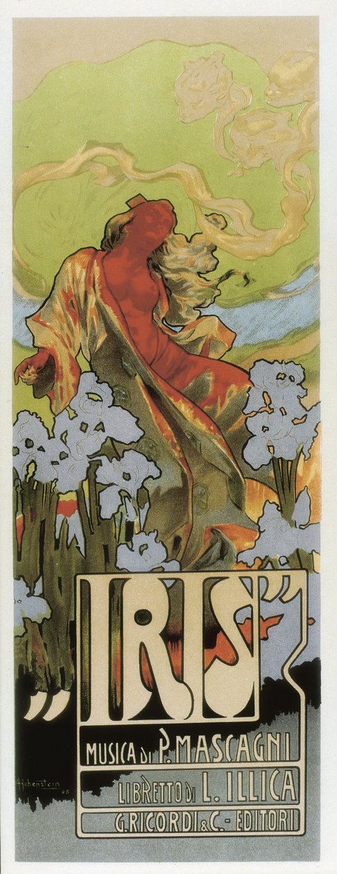 Opera „Iris od Pietra Mascagniho od Adolfo Hohenstein