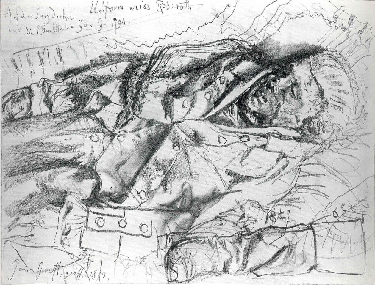 Mrtvola důstojníka od Adolph Menzel