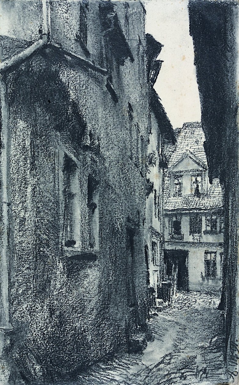 Stará silnice od Adolph Menzel