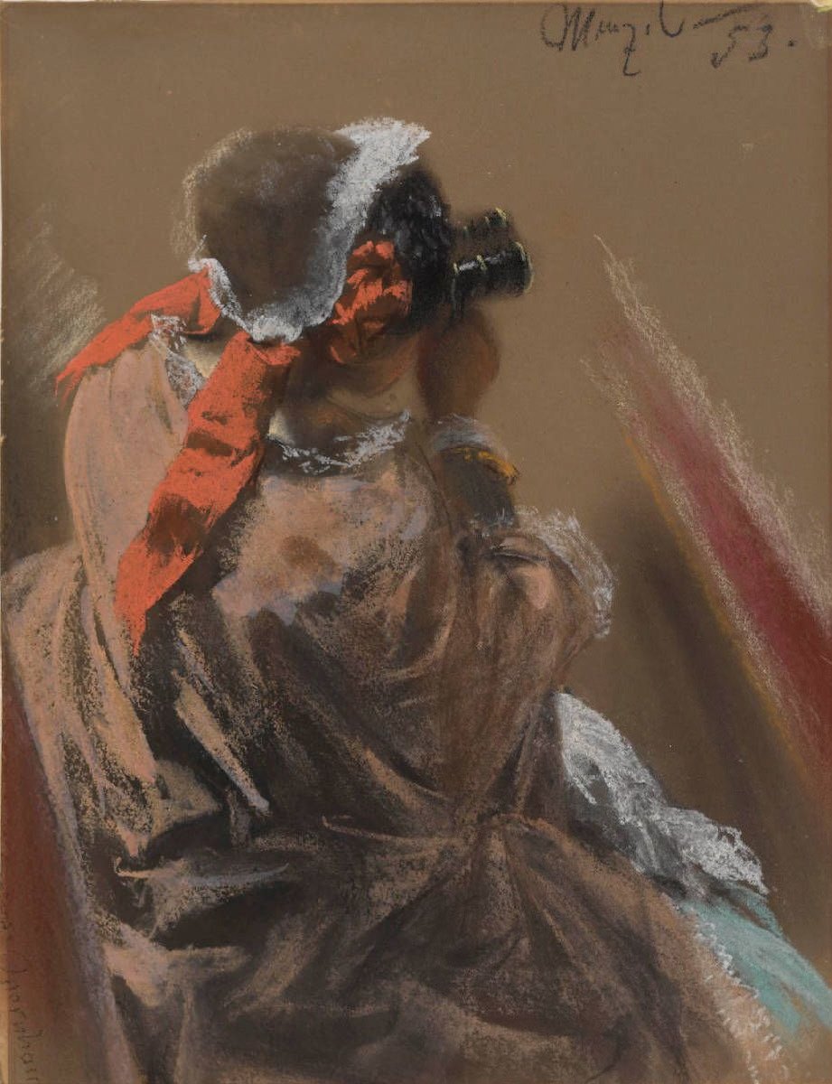 Studie operního plesu od Adolph Menzel
