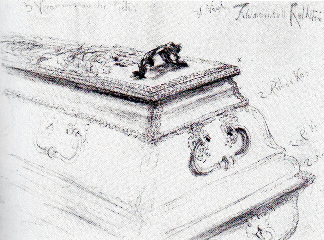 Rakev polního maršála von Kalcksteina od Adolph Menzel