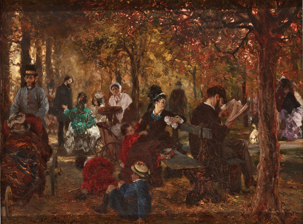 V lucemburské zahradě od Adolph Menzel