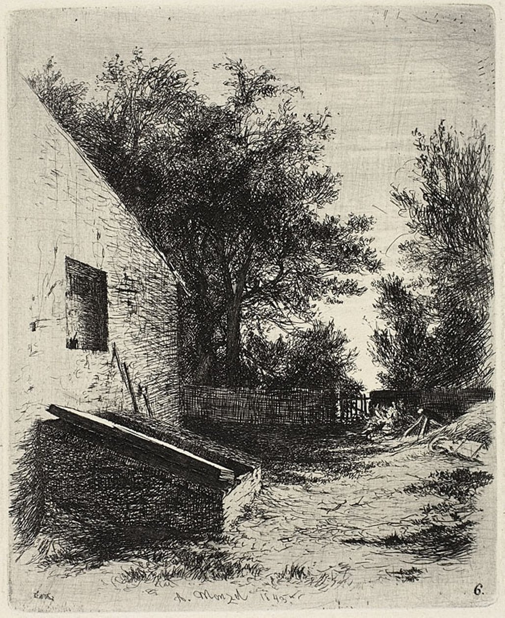 Deska šest, z pokusů o leptání od Adolph Menzel