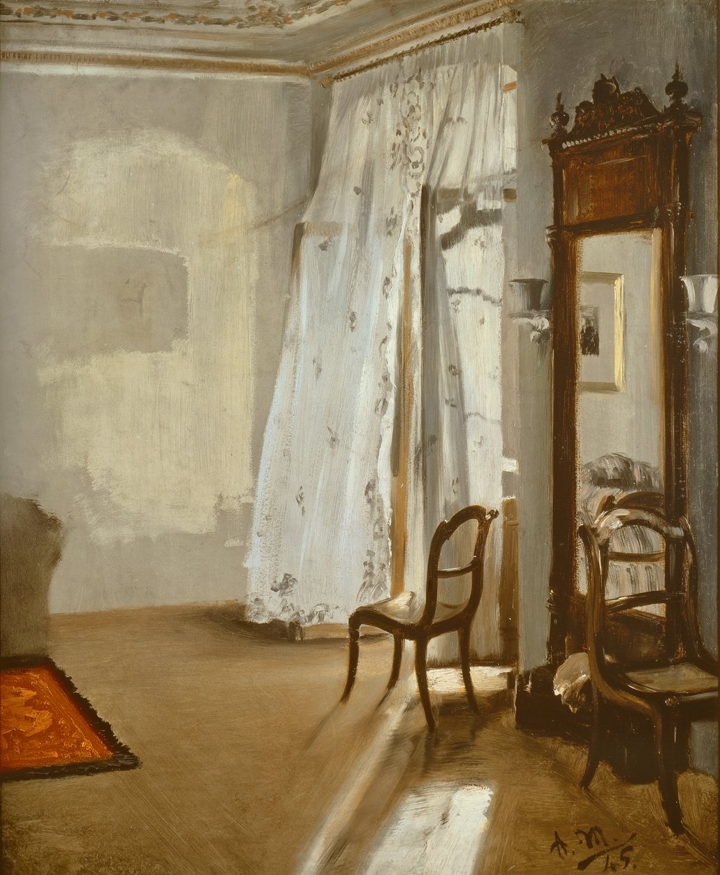 Pokoj s balkonem od Adolph Menzel