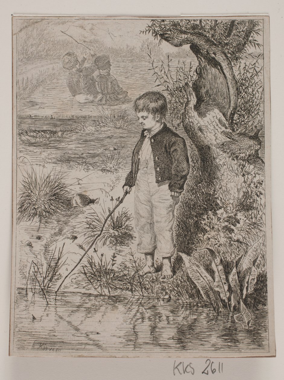 Rybářský chlapec od Johan Adolph Kittendorff