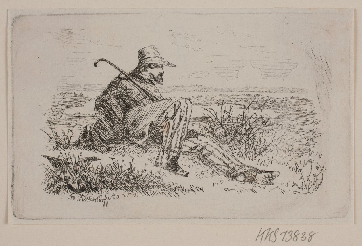 Sedící chodec od Johan Adolph Kittendorff
