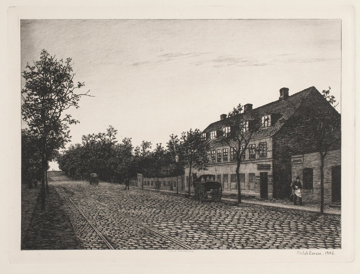 Street party na předměstí Kodaně od Adolph Larsen