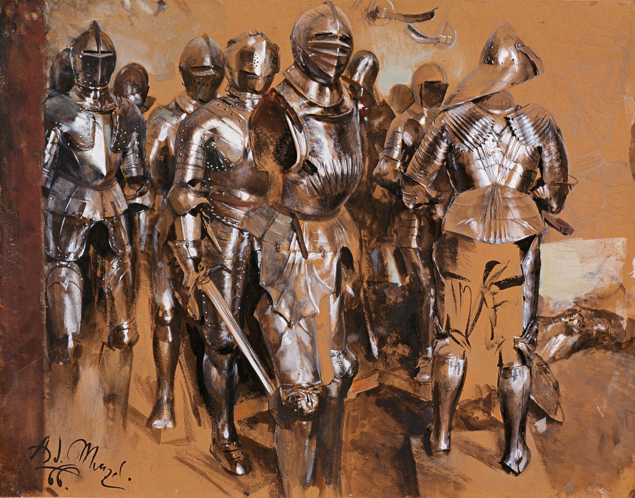 Fantasy o brnění, 1866 od Adolph Menzel