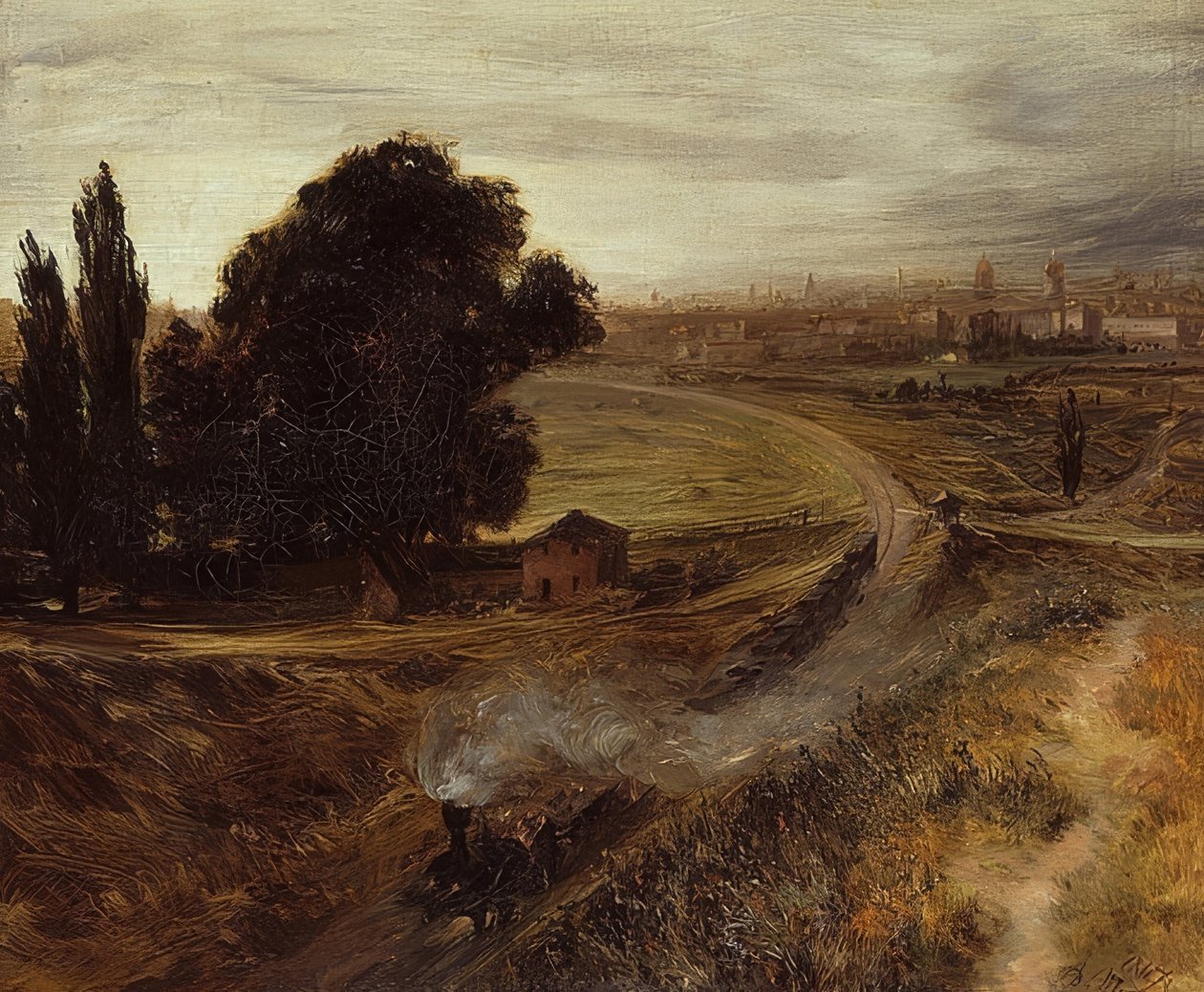 Berlín-Potsdamer Bahn. 1847 od Adolph Menzel