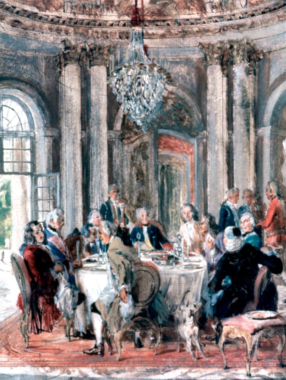 Shledání v zámku, 1849 od Adolph Menzel