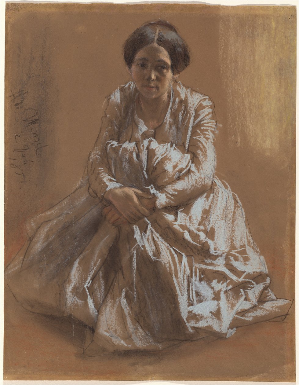 Umělcova sestra Emilie od Adolph Menzel