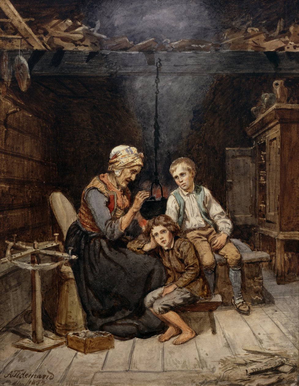 Babička vypráví pohádku od Adolph Tidemand