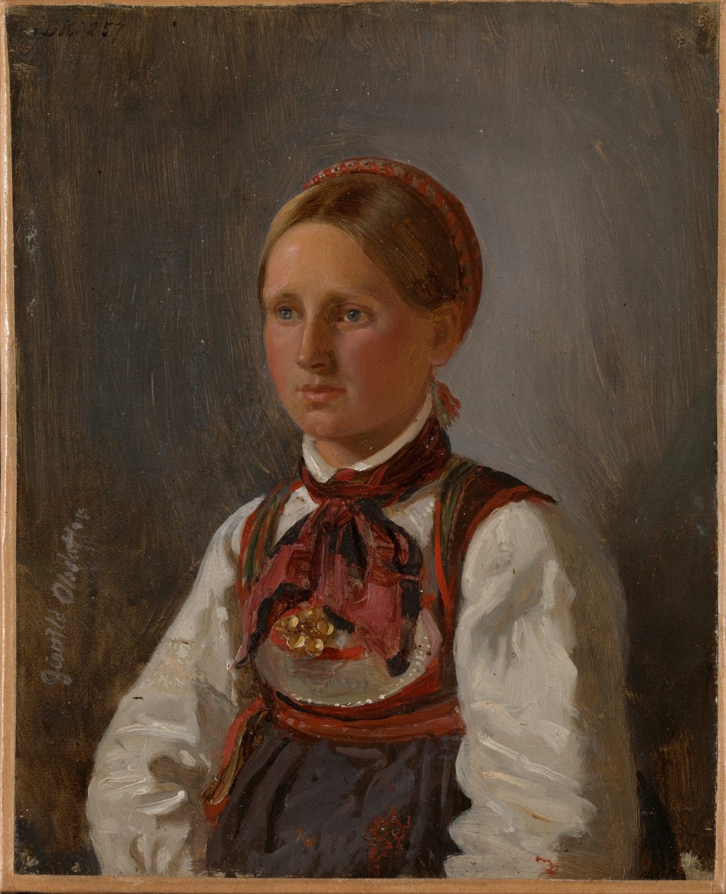 Portrét Gunilda Olsdattera z Tinn od Adolph Tidemand