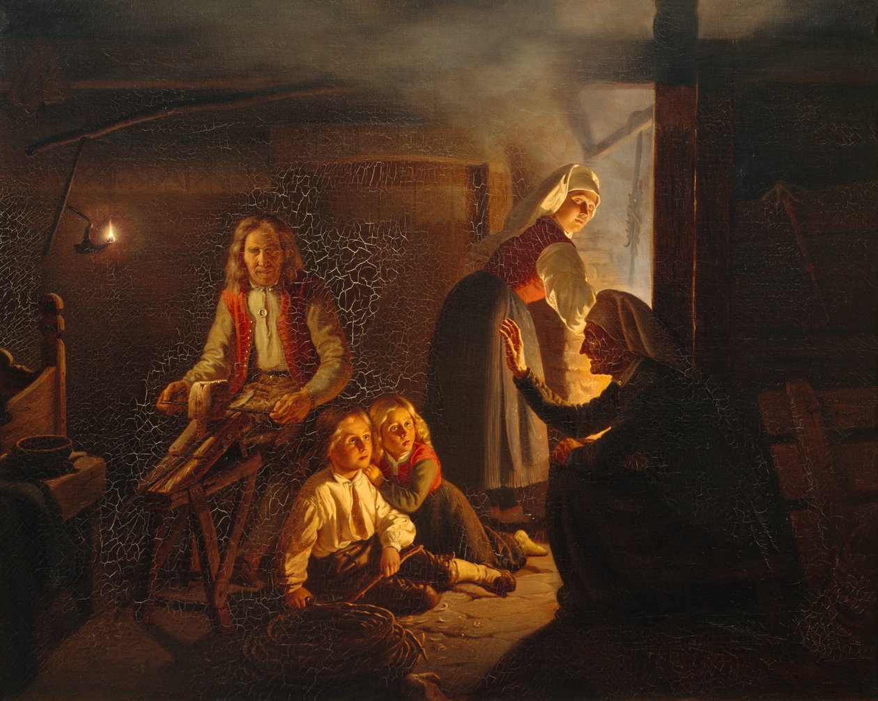 Vypravěč příběhů (malba) od Adolph Tidemand