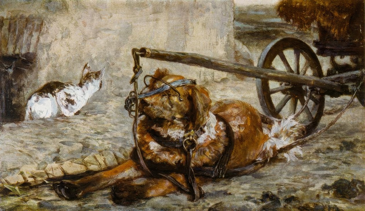 A. Menzel, kreslící pes a kočka od Adolph Menzel