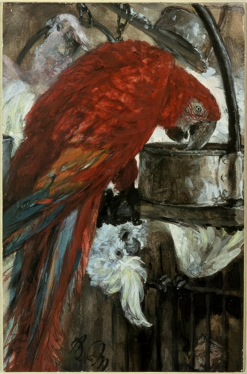 Ara a Kakadu od Adolph Menzel